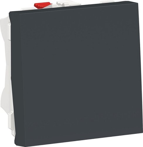 Выключатель кнопочный без рамки Schneider Electric Unica Modular 1-кл. 2 мод. антрацит картинка